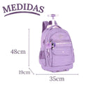 Kit Mochila Carrinho Holográfica Rebecca Bonbon Lilás Estojo Box Juvenil Escolar Feminino Meninas Clio Megalomania