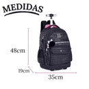 Kit Mochila Carrinho Holográfica Rebecca Bonbon Estojo Box Preto Juvenil Escolar Meninas Feminino Clio Megalomania