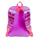 Mochila Costas Infantil Unicórnio Holográfica Rosa Colorido Arco-Iris Meninas Feminino Clio Megalomania
