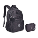 Kit Mochila Carrinho Rebecca Bonbon Preto Estojo Box Feminino Juvenil Escolar Meninas Clio Megalomania