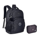 Kit Mochila Costas Rebecca Bonbon Preto Estojo Box Juvenil Escolar Meninas Chaveiro Pompom Clio Megalomania