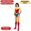 Boneca Wonder Woman DC Comics Colecionável Mulher Maravilha Geek Heroína Imbatível Lendária