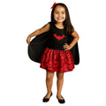 Fantasia Morceguinha Infantil Capa Festa Halloween Carnaval Vampiro Batgirl Morcego Menina Leve