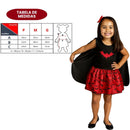 Fantasia Morceguinha Infantil Capa Festa Halloween Carnaval Vampiro Batgirl Morcego Menina Leve