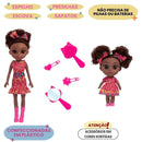 Boneca Juju Mommy And Daugthter Negra Brinquedo Menina Acessórios Diversão Brincadeira