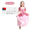 Fantasia Princesa Rose Bela Adormecida Infantil Luva Vestido Festa Carnaval Halloween Diversão
