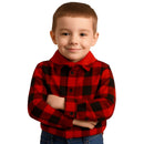 Camisa Xadrez Flanelada Infantil Juvenil Manga Longa Fantasia Flanela Festa Junina Caipira São João