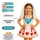 Vestido Fantasia Junina Noivinha Noiva Julina Festa Menina Infantil Megalomania