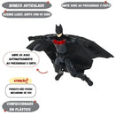 Boneco Batman Wingsuit 30cm Com Luz Som DC Comics Colecionável Morcego Geek Articulado