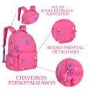 Kit Mochila Costas Rebecca Bonbon Estojo Box Grande Juvenil Feminino Meninas Escolar Clio Megalomania