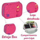 Kit Mochila Costas Rebecca Bonbon Estojo Box Grande Juvenil Feminino Meninas Escolar Clio Megalomania