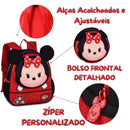 Kit Mochila De Costas TsumTsum Minnie Disney Infantil Escolar Meninas Lancheira Térmica Espaçosa