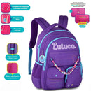 Mochila de Costas Luluca Youtuber Bolsa Juvenil Escolar Notebook Miçangas Smille Feminina Megalomania