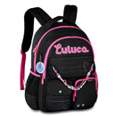 Mochila de Costas Luluca Youtuber Bolsa Juvenil Escolar Notebook Miçangas Smille Feminina Megalomania