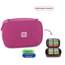 Estojo Box Escolar Multiuso Original 36 Elastico 100 Pens Colegial Necessaire Organizador