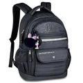 Mochila Costas Rebecca Bonbon Holográfica Adolescente Juvenil Feminina Preto Lilás Rosa Claro Escolar Grande Chaveiro Colorida Clio Megalomania