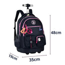 Mochila Carrinho Rodinha Luluca Bolsa Mala Escolar Viagem Preto Rosa Azul Juvenil Adolescente Chaveiros Personalizados Clio Megalomania