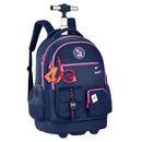Mochila Carrinho Rodinha Luluca Bolsa Mala Escolar Viagem Preto Rosa Azul Juvenil Adolescente Chaveiros Personalizados Clio Megalomania
