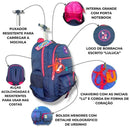 Mochila Carrinho Rodinha Luluca Bolsa Mala Escolar Viagem Preto Rosa Azul Juvenil Adolescente Chaveiros Personalizados Clio Megalomania