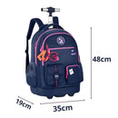 Mochila Carrinho Rodinha Luluca Bolsa Mala Escolar Viagem Preto Rosa Azul Juvenil Adolescente Chaveiros Personalizados Clio Megalomania