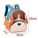 Mochila De Costas Cachorro Infantil Unissex Azul Vermelho Laranja Escolar Meninos Meninas