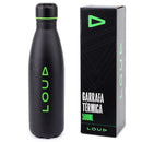 Garrafa Termica Squeeze Aço Inox 500ml Escolar Preto Original Esporte Praticidade
