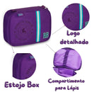 Estojo Box Rebecca Bonbon Preto Rosa Roxo Juvenil Feminino Meninas Escolar Clio Megalomania