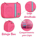Estojo Box Rebecca Bonbon Preto Rosa Roxo Juvenil Feminino Meninas Escolar Clio Megalomania