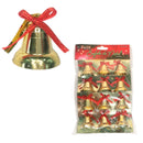 Enfeite de Natal Sino c/12 peças Decorativo Magia Alegria Brilho Luz Aconchego Árvore Alegre