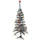 Arvore De Natal Verde Media Artificial 120cm C/ 110 Galhos Cor Verde E Branco