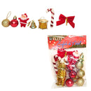 Kit Enfeite de Natal com 12 peças Decorativo Festa Árvore Alegre Encantador Magia Festivos Brilho