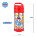 Garrafa Térmica Galinha Pintadinha Escolar Vermelha Inox Infantil 350ml Passeio Viagem Criança