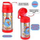 Garrafa Térmica Galinha Pintadinha Escolar Vermelha Inox Infantil 350ml Passeio Viagem Criança