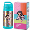 Garrafa Termica Squeeze Luluca Infantil Escolar 350 ml Inox Pandinha Volta Aula Presente Feminina