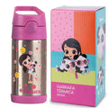 Garrafa Termica Squeeze Luluca Infantil Escolar 350 ml Inox Pandinha Volta Aula Presente Feminina