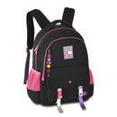 Mochila Costas Lilás Preto Rosa Luluca Chaveiro Escolar Juvenil Meninas Feminino Clio Megalomania