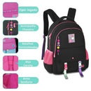 Kit Mochila Costas Preta Luluca Estojo Box Escolar Juvenil Feminino Meninas Chaveiro Clio Megalomania