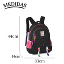 Kit Mochila Costas Preta Luluca Estojo Box Escolar Juvenil Feminino Meninas Chaveiro Clio Megalomania