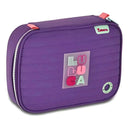 Kit Mochila Costas Luluca Lilás Estojo Box Juvenil Escolar Meninas Feminino Clio Megalomania