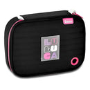 Kit Mochila Costas Preta Luluca Estojo Box Escolar Juvenil Feminino Meninas Chaveiro Clio Megalomania