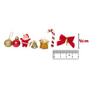 Kit Enfeite de Natal com 12 peças Decorativo Festa Árvore Alegre Encantador Magia Festivos Brilho