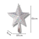 Enfeite de Natal Estrela Prata Dourado Brilho Vermelho Glitter Decorativa Árvore Tradição Encanto