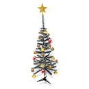Enfeite de Natal Estrela Prata Dourado Brilho Vermelho Glitter Decorativa Árvore Tradição Encanto