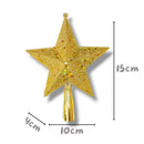 Enfeite de Natal Estrela Prata Dourado Brilho Vermelho Glitter Decorativa Árvore Tradição Encanto