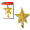 Enfeite de Natal Estrela Prata Dourado Brilho Vermelho Glitter Decorativa Árvore Tradição Encanto