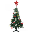 Enfeite de Bolas de Natal C/ 6 Peças 4cm Árvore de Natal Prata Verde Decoração Refletivas Glitter