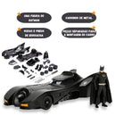 Brinquedo Batmobile e Batman Die Cast Colecionável Kit Montagem DC Comics Jada