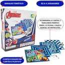 Jogos Clássicos Marvel Vingadores Avengers Original Trilha Sobe e Desce Ludo Dama Juvenil Adulto Ponto Criativo