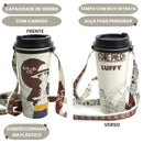 Copo Com Cordão Canudo 1000ML One Piece Luffy Bússola Passeio Nerd Anime Geek Pirata Presente Megalomania