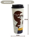 Copo Com Cordão Canudo 1000ML One Piece Luffy Bússola Passeio Nerd Anime Geek Pirata Presente Megalomania